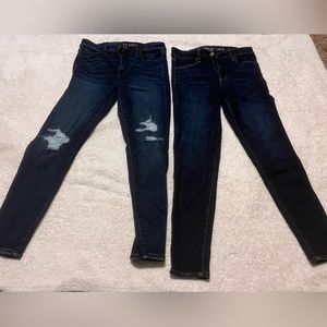 2 American eagle jeans high rise Jeggings